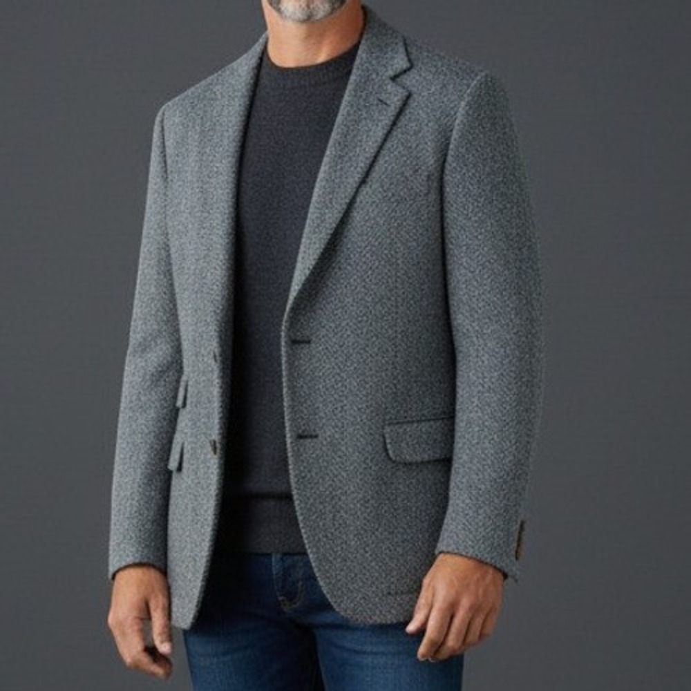 Harris Tweed The Alexandre Collection Herringbone Wool Blazer 42R